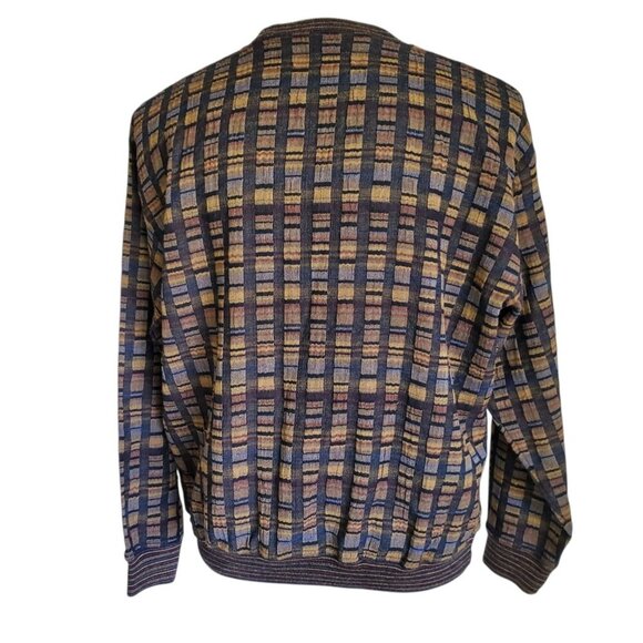 Jhane Barnes Vintage Wool Blend Coogi - Style Crewneck Flat Knit Sweater XL - Picture 3 of 14